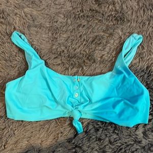 light blue swimsuit top. brand no boundaries, size XL